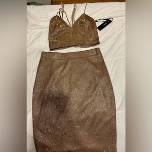 Beautiful, gold two-piece set from Lulu’s